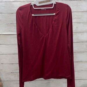 Aerie Smoothez Long Sleeve Plunge Top